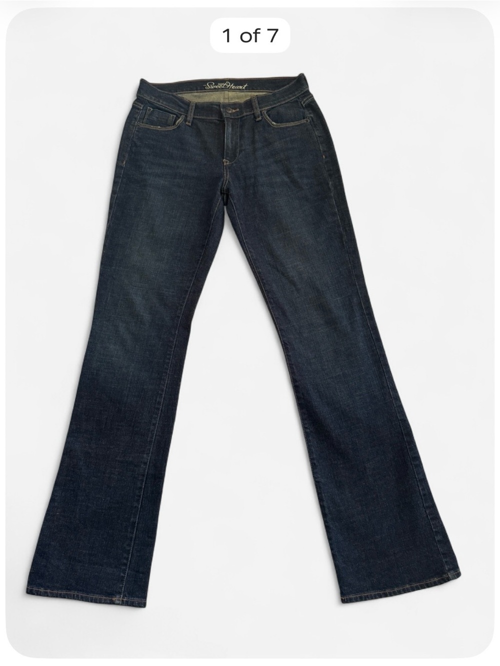 Old Navy Sweetheart Jeans Women’s 6 Long Tall Dark Wash Bootcut Stretch Denim
